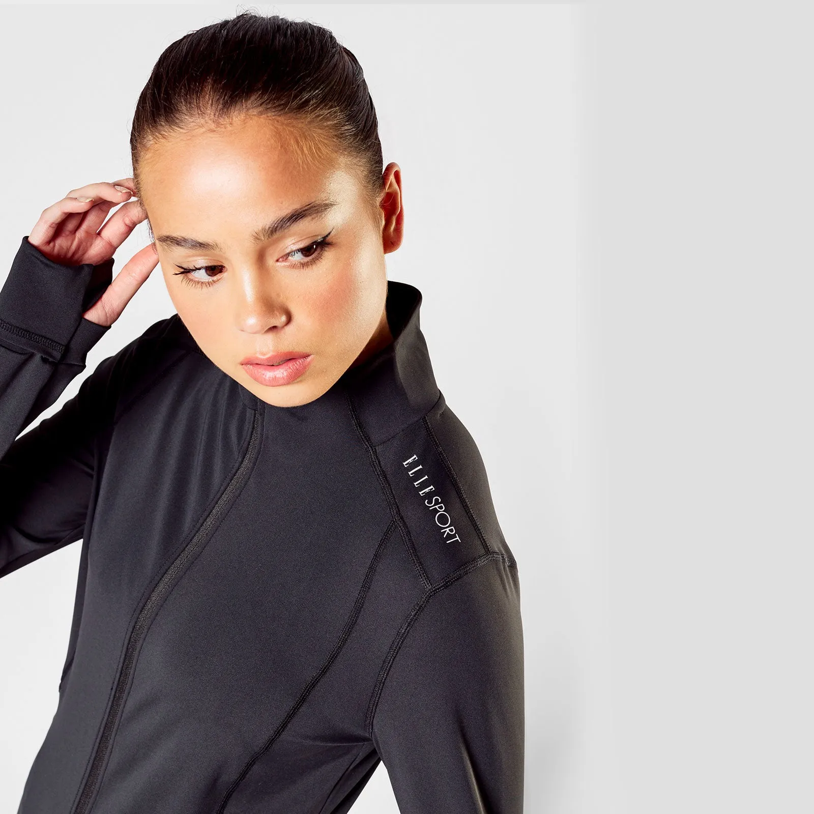 Elle Sport Womens Signature Zip Through Top
