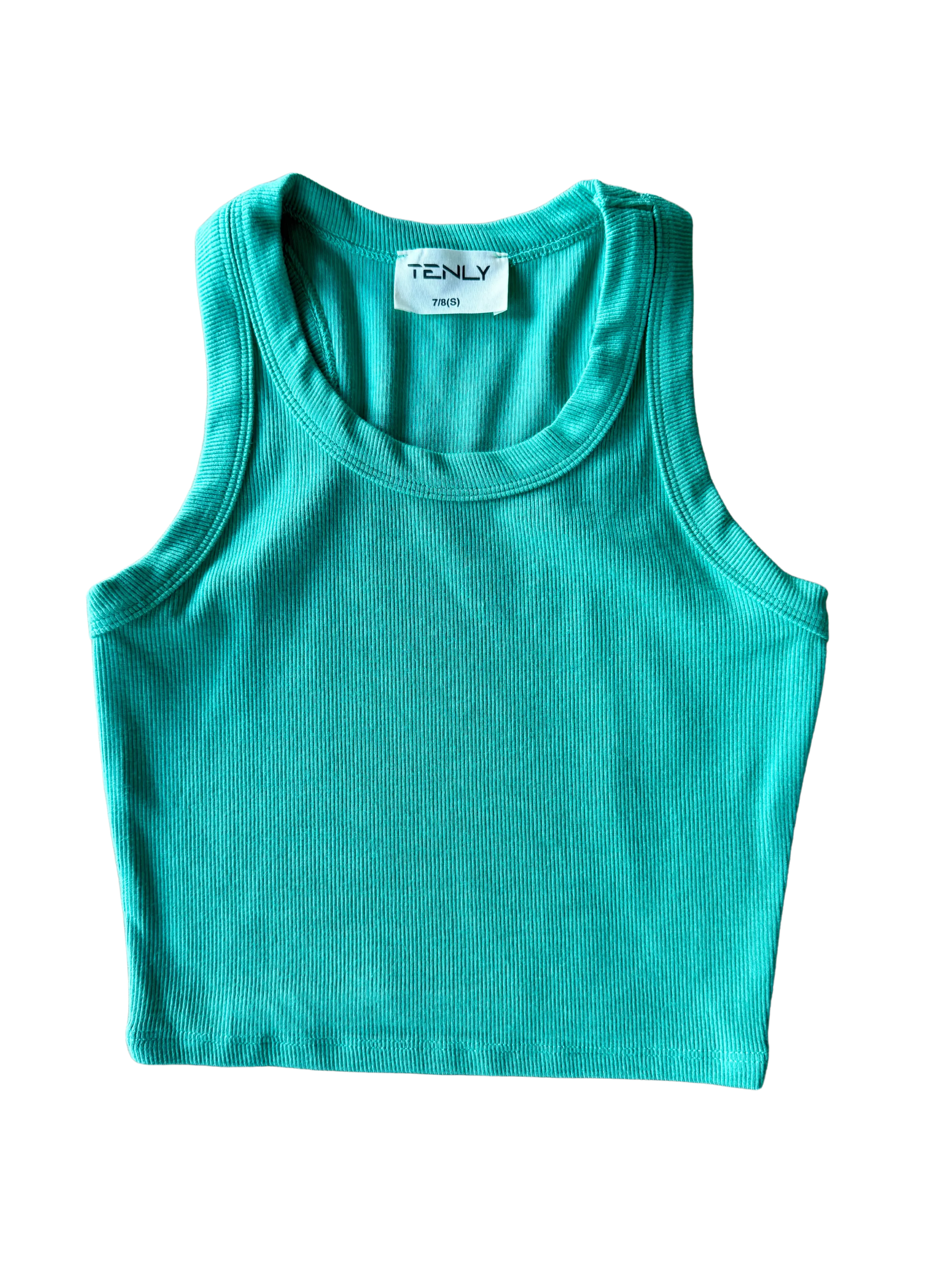 Emerald Ribbed Racerback Tank