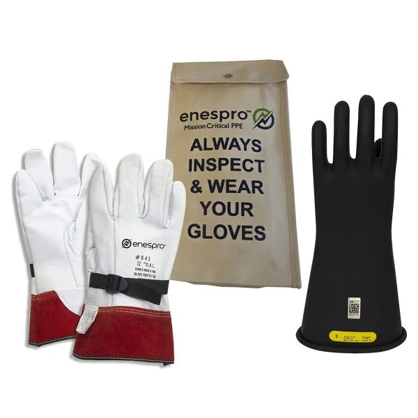 ENESPRO RUBBER VOLTAGE GLOVE KIT - CLASS 2