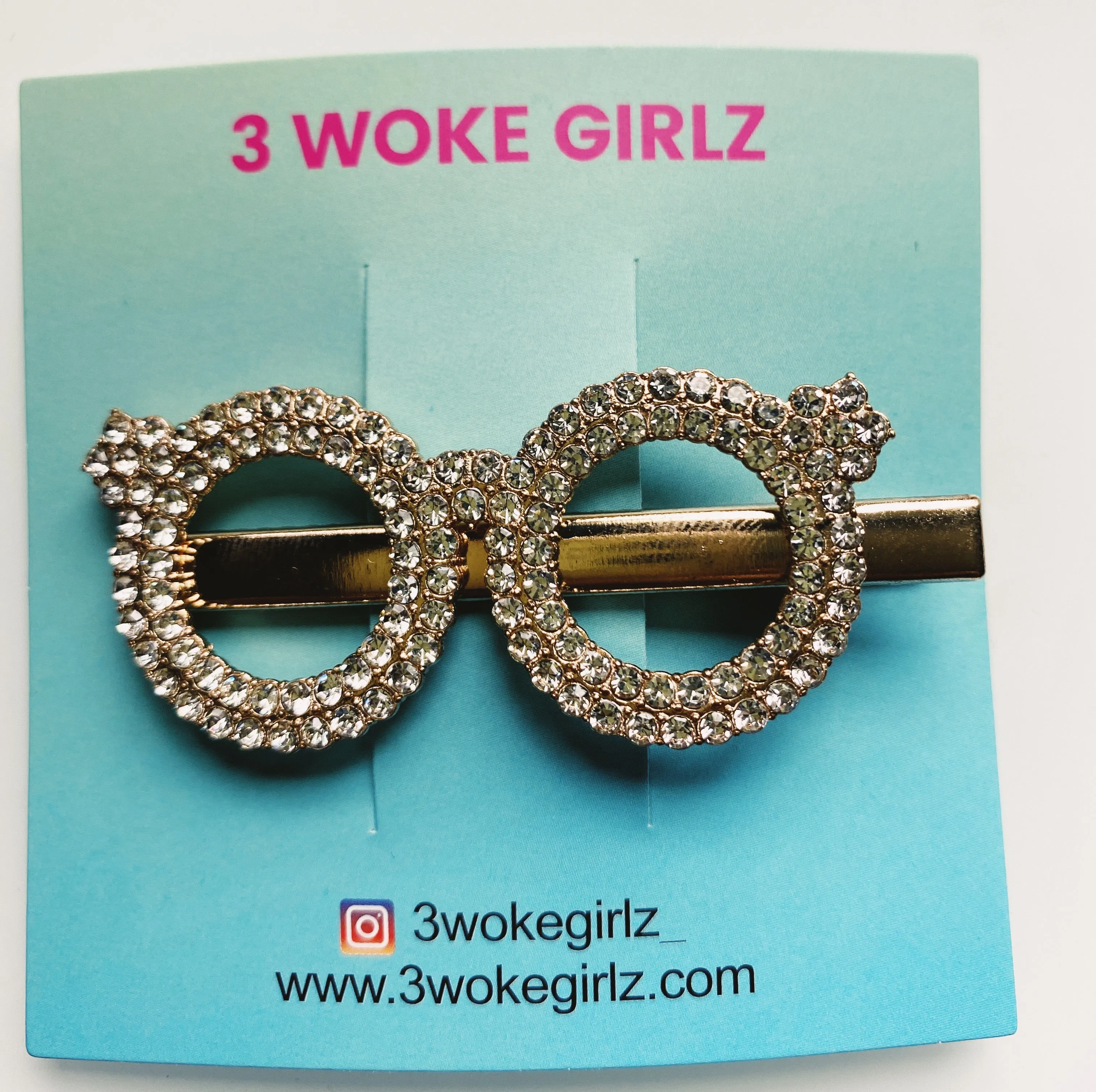 Eyeglasses Rhinestones Hair Clip Hairpin