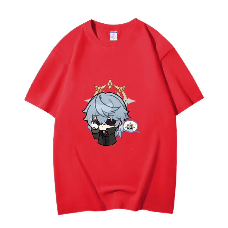 Fashion Anime Honkai: Star Rail Sunday 230g GSM Hipster Style Oversized Cotton T-shirt