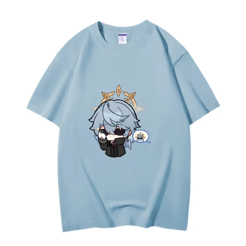 Fashion Anime Honkai: Star Rail Sunday 230g GSM Hipster Style Oversized Cotton T-shirt