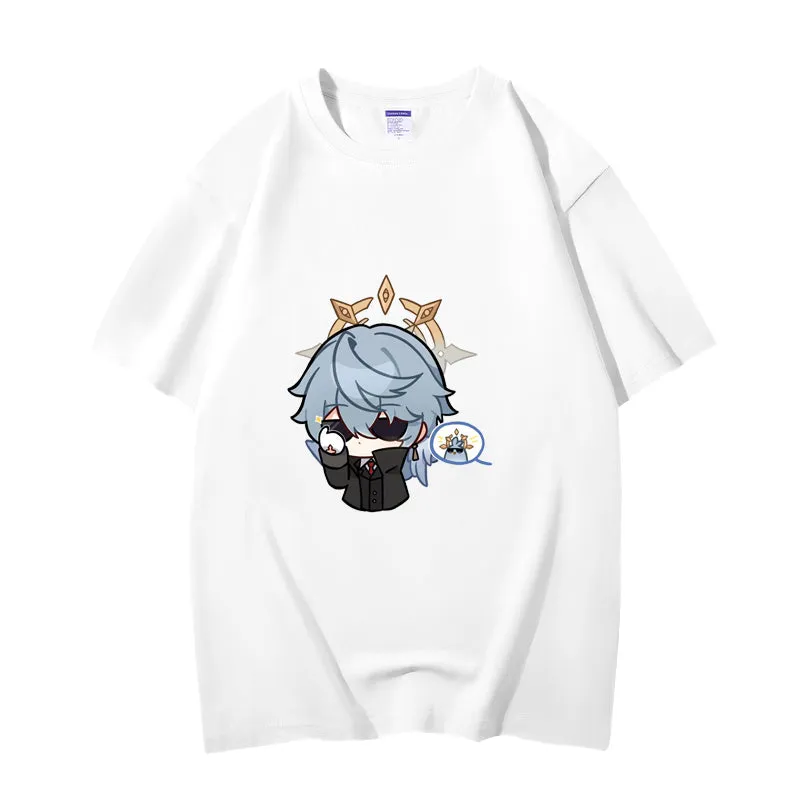 Fashion Anime Honkai: Star Rail Sunday 230g GSM Hipster Style Oversized Cotton T-shirt
