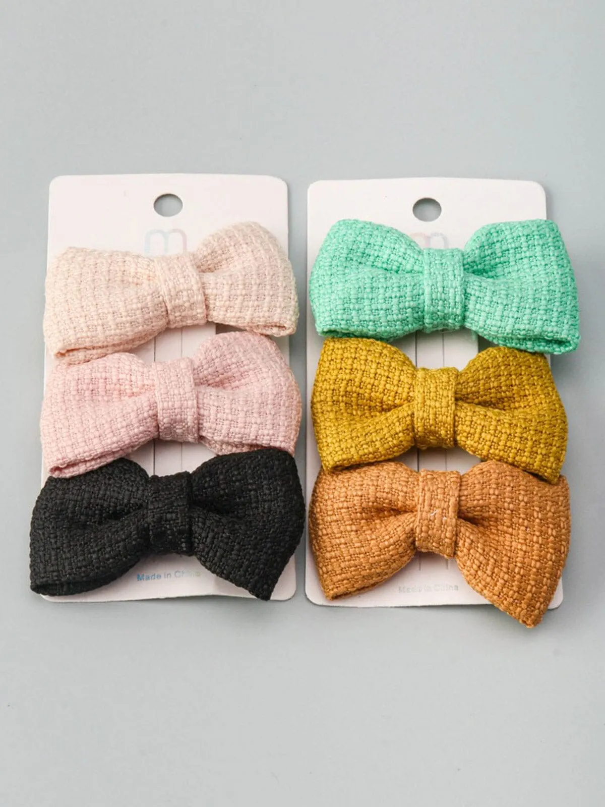 FASHION ASSORTED COLORS BOWS HAIR CLIPS
