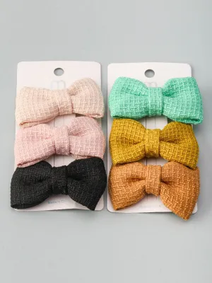 FASHION ASSORTED COLORS BOWS HAIR CLIPS