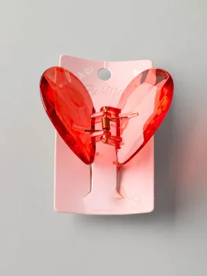 FASHION HEART SHAPE CLAW HAIR CLIPS