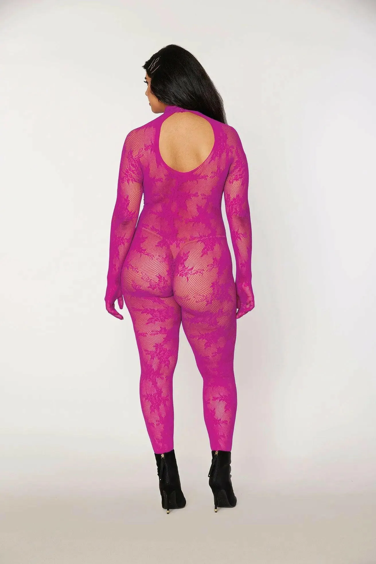 Floral Knitted Bodystocking