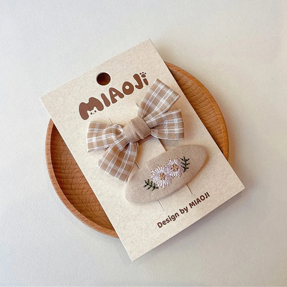 Floral Lace Embroidery Hair Clips