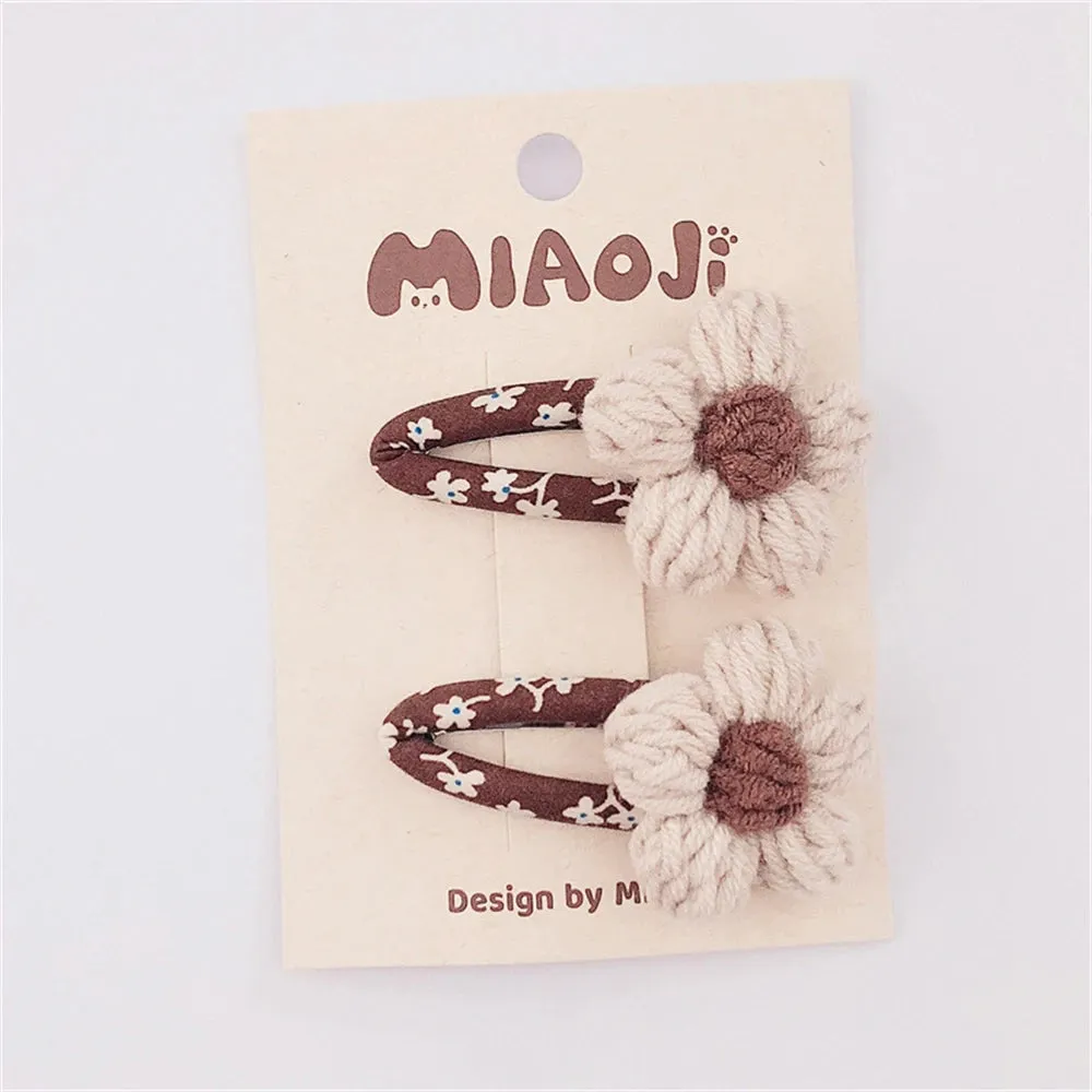 Floral Lace Embroidery Hair Clips