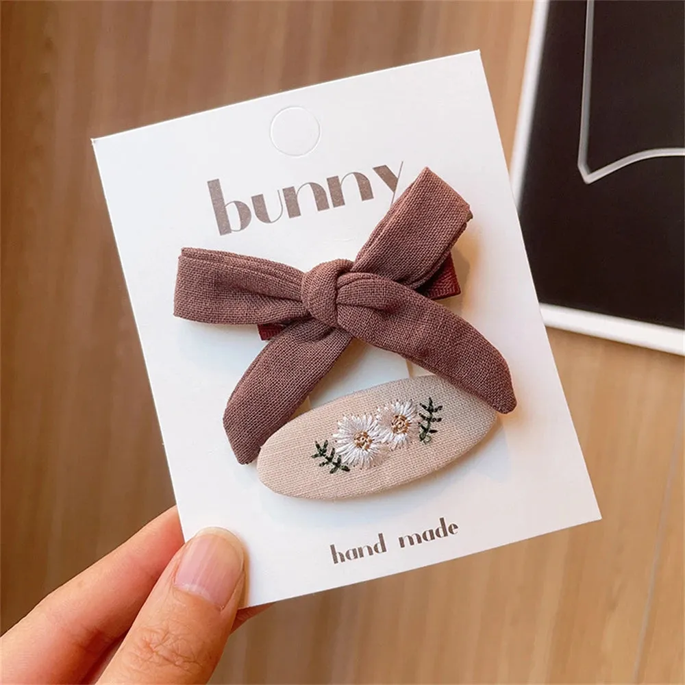 Floral Lace Embroidery Hair Clips