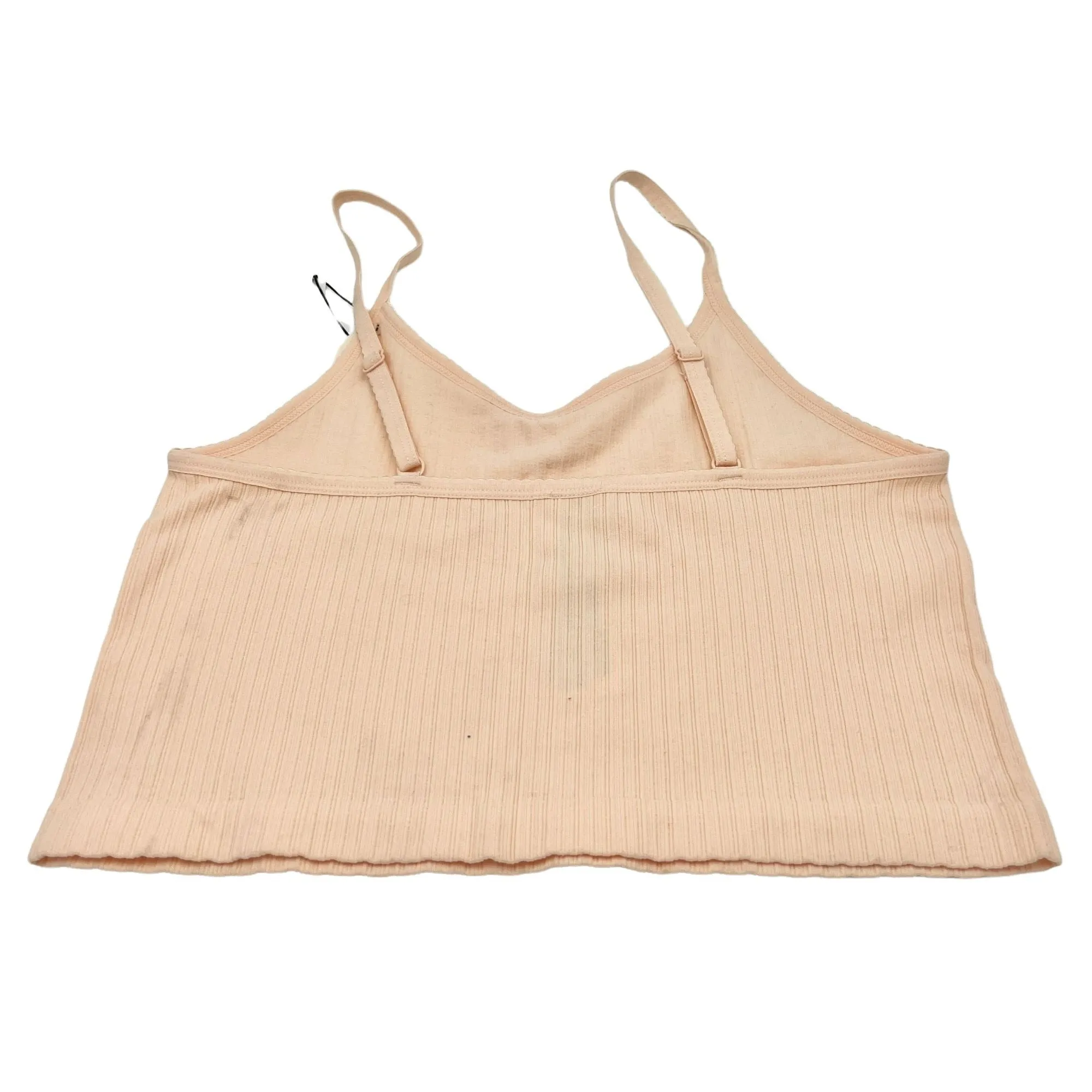 Forever 21 Tank Top Womens M/L Peach Crop Spaghetti Strap Seamless NWT
