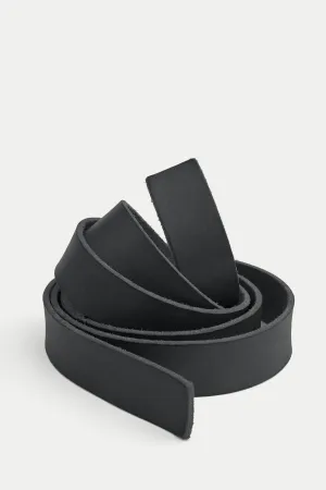 Forte Forte Leather String Belt in Black