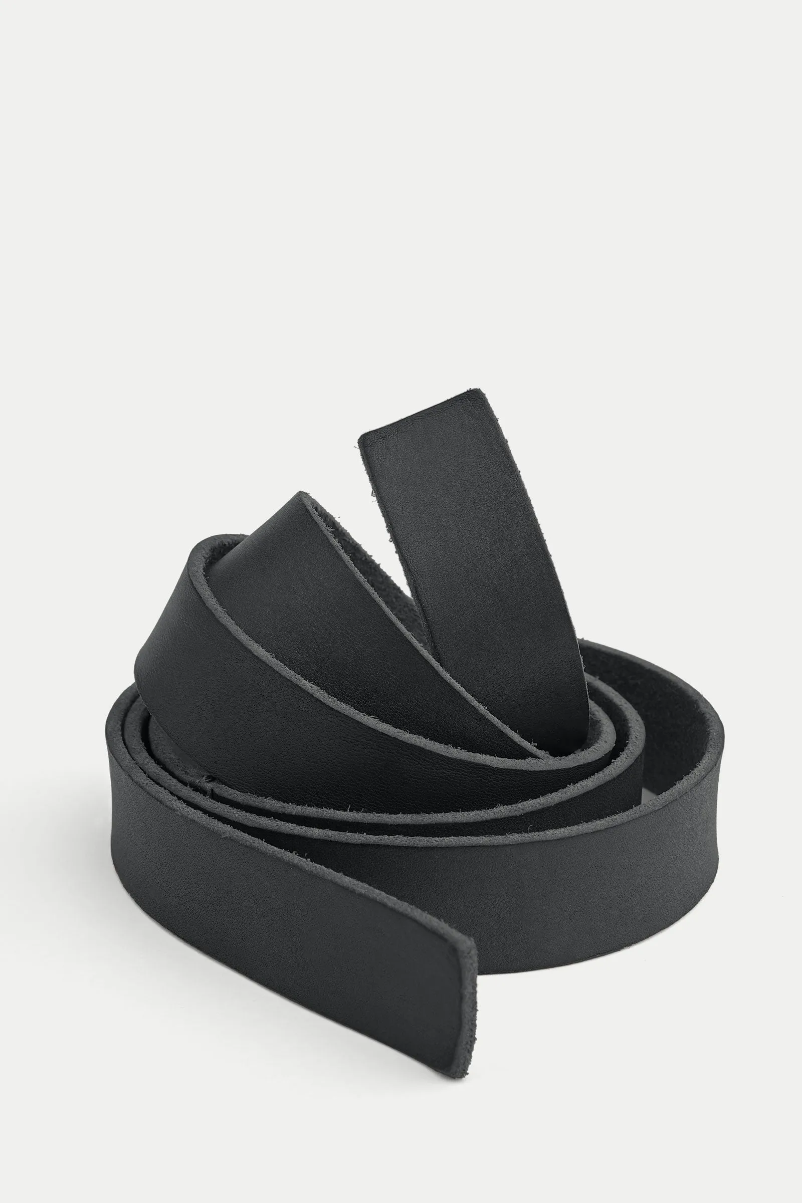 Forte Forte Leather String Belt in Black