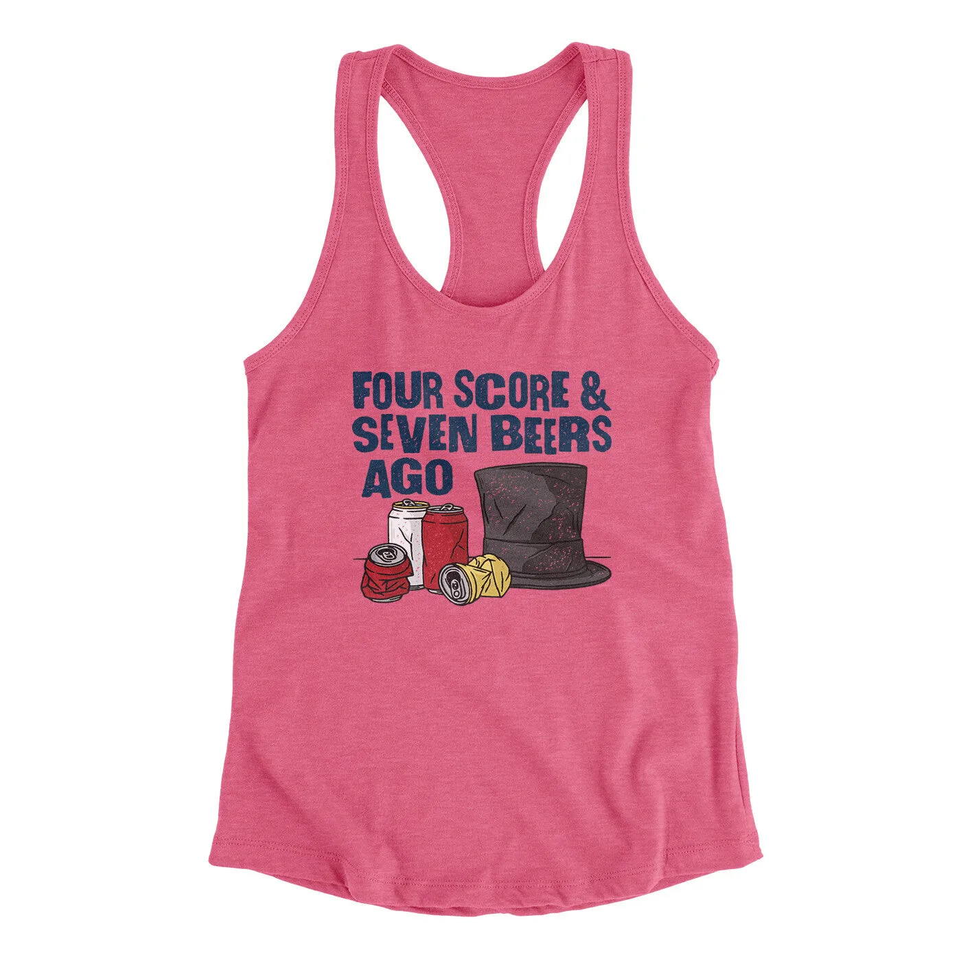 Four Score And Seven Beers Ago Women's Racerback Tank