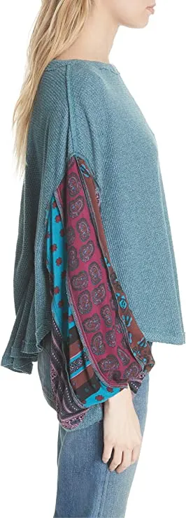 Free Poeple Women's Blossom Thermal, Blue Combo (X-Small)