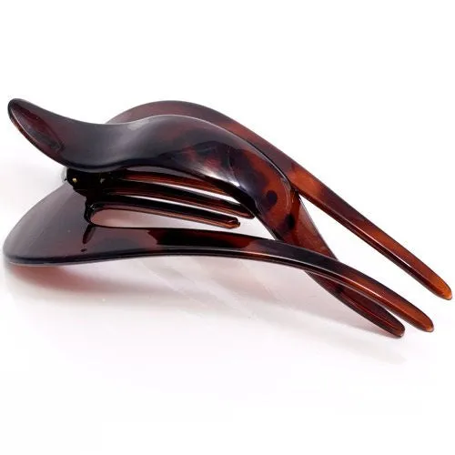 French Heart Shaped Tortoise Shell Hinge Beak Clip