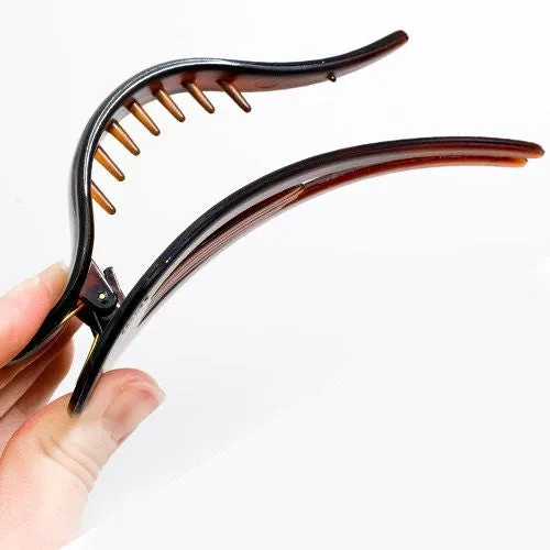 French Heart Shaped Tortoise Shell Hinge Beak Clip