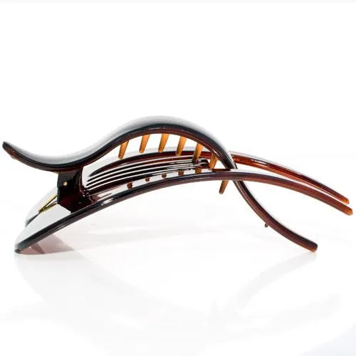 French Heart Shaped Tortoise Shell Hinge Beak Clip