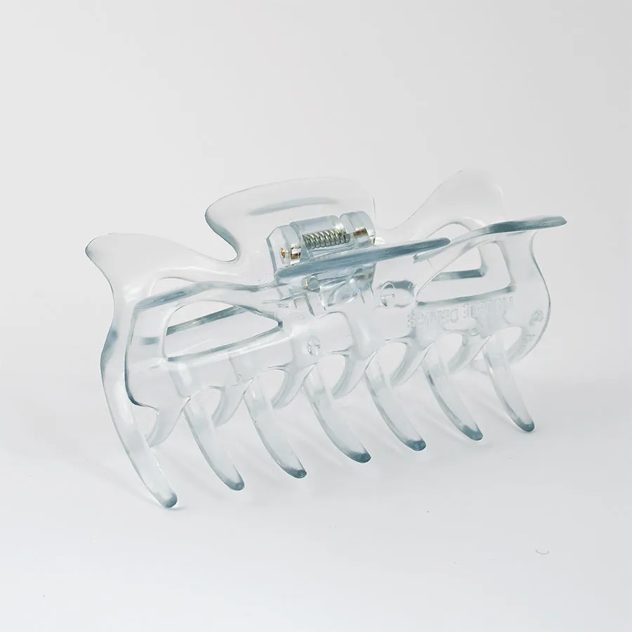 French Medium Tortoise Clear Plastic Hair Claw