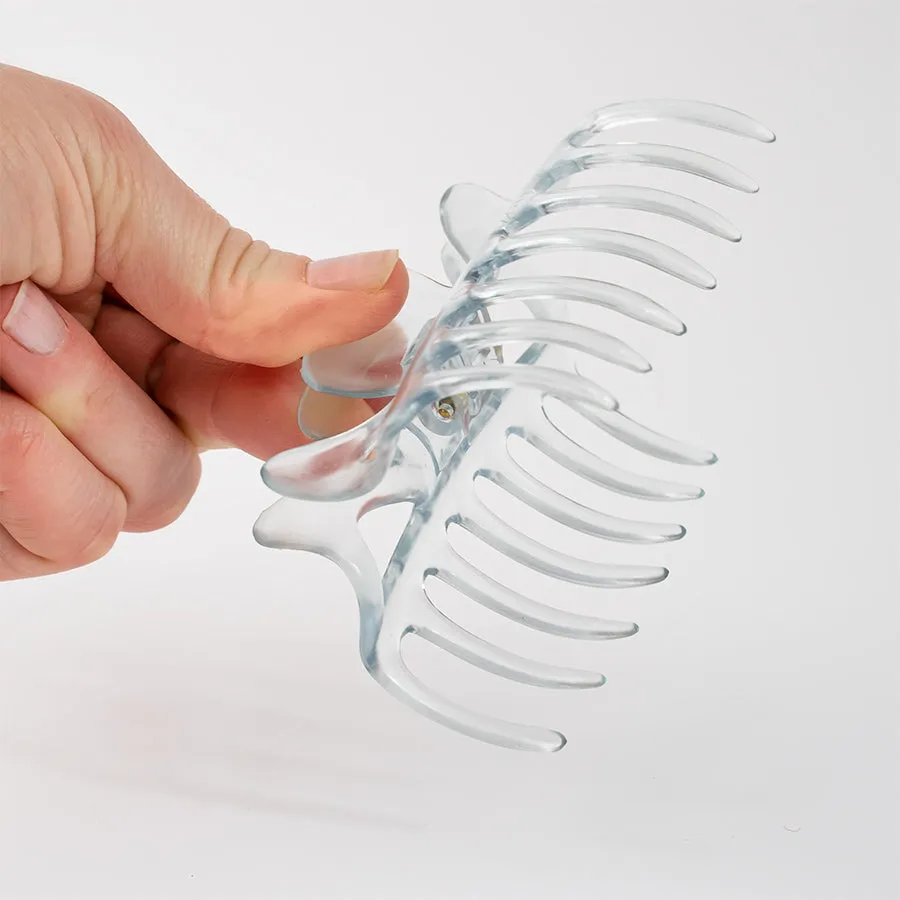 French Medium Tortoise Clear Plastic Hair Claw