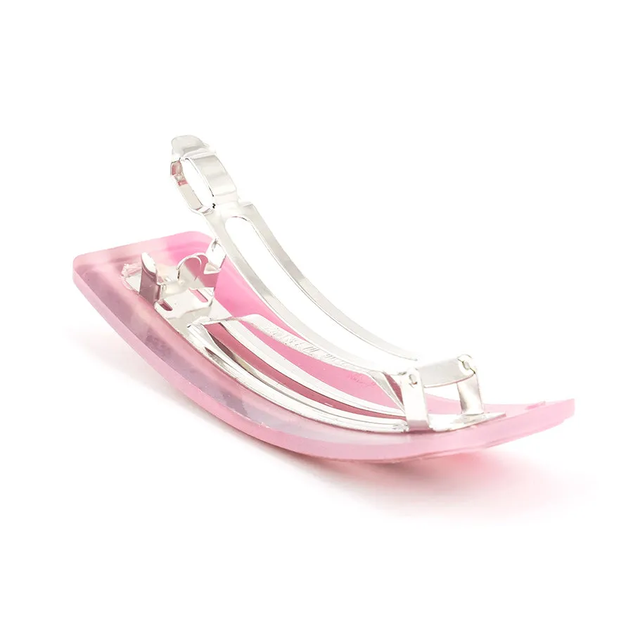 French Pink Color Barrette with Lace Design