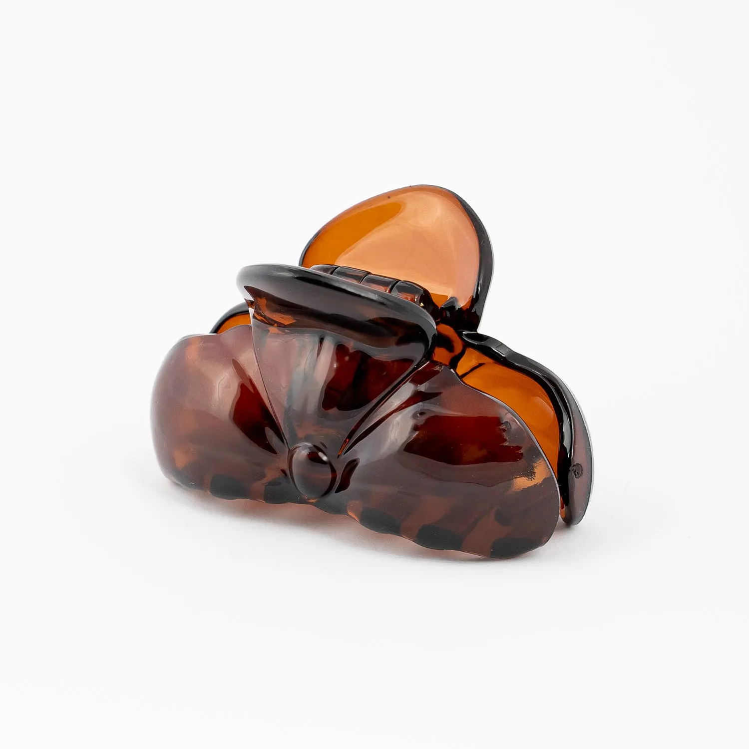 French Plastic Flower Style Hair Claw