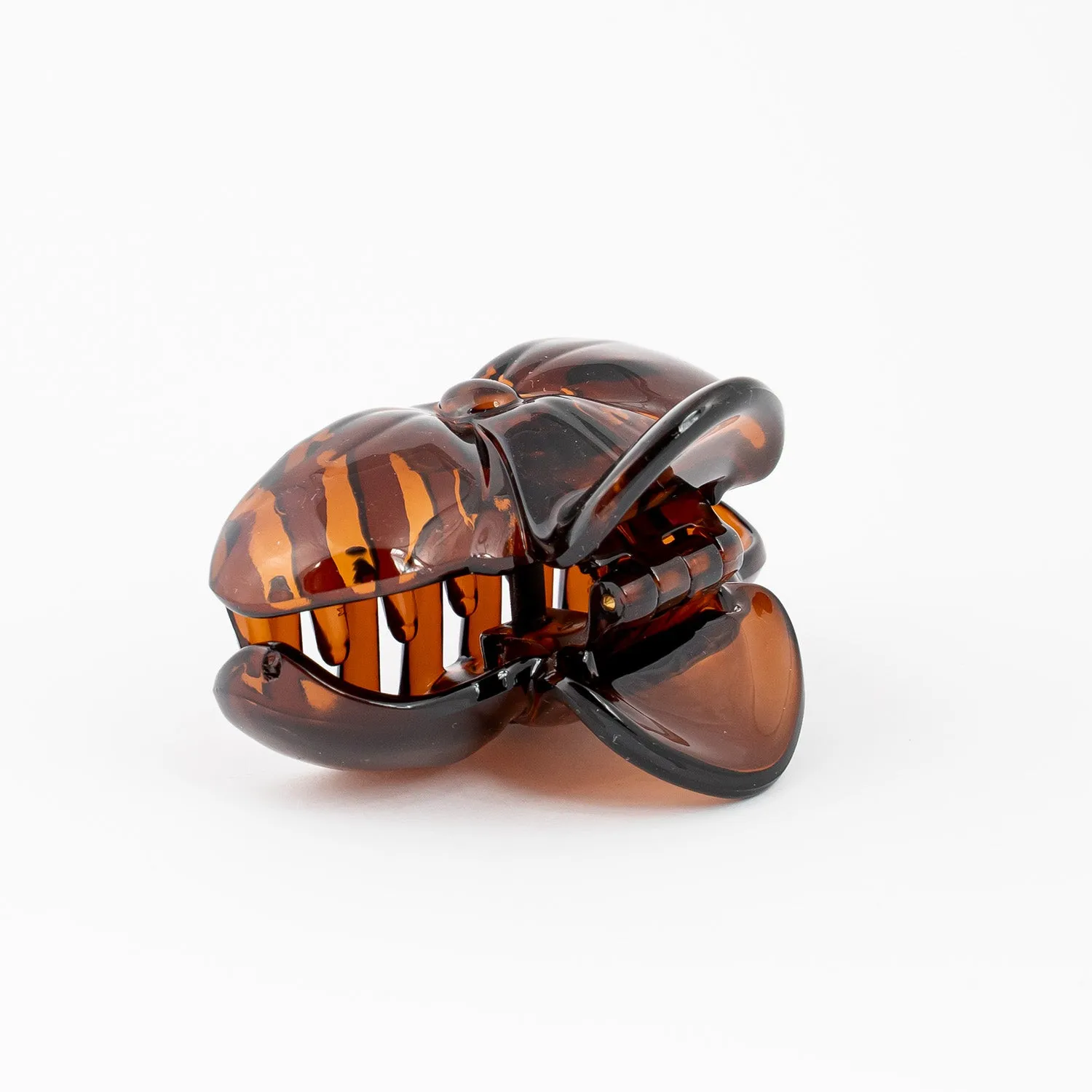 French Plastic Flower Style Hair Claw