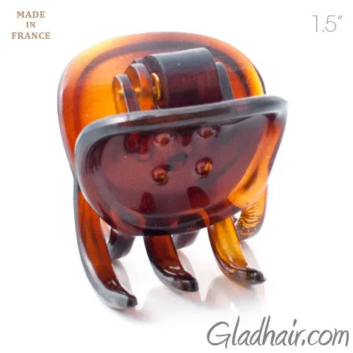 French Small Button Shaped Hair Claw