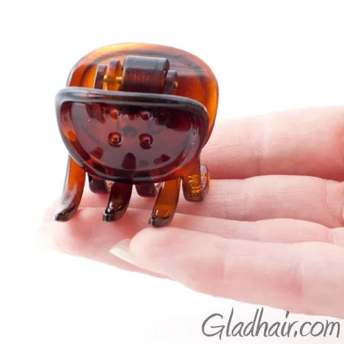 French Small Button Shaped Hair Claw