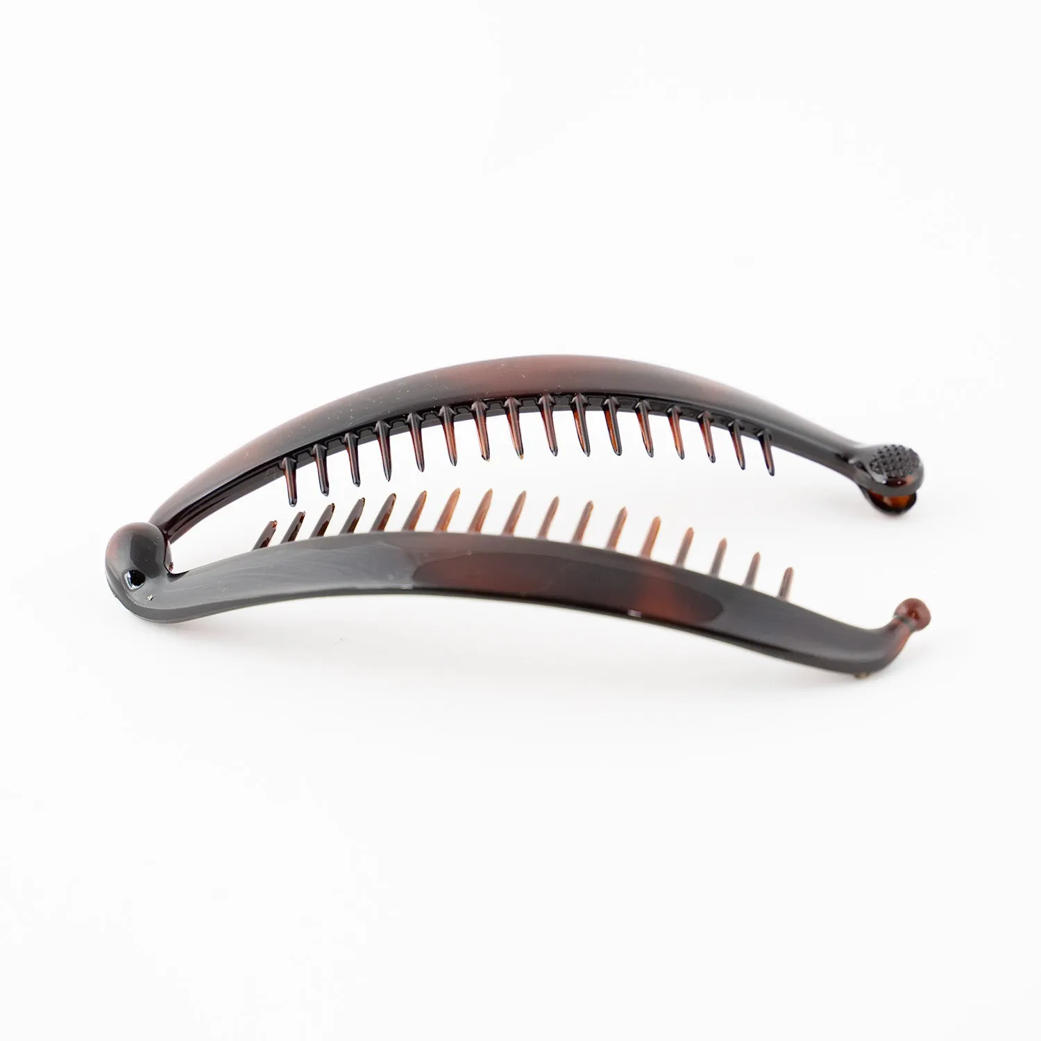 French Tortoise Medium Banana Clip With Ball Closure