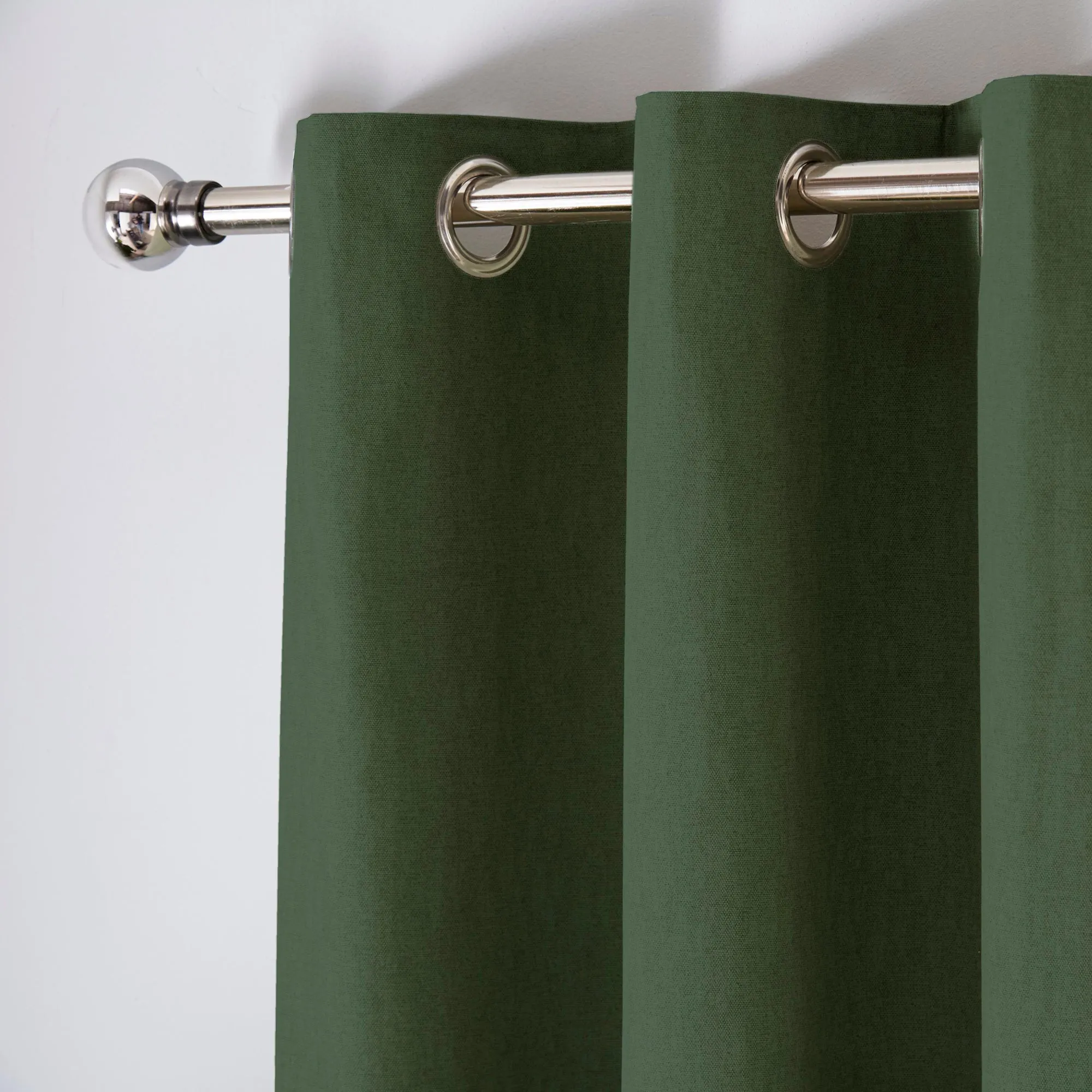Fusion Cannes Eyelet Blackout Curtains - Bottle Green