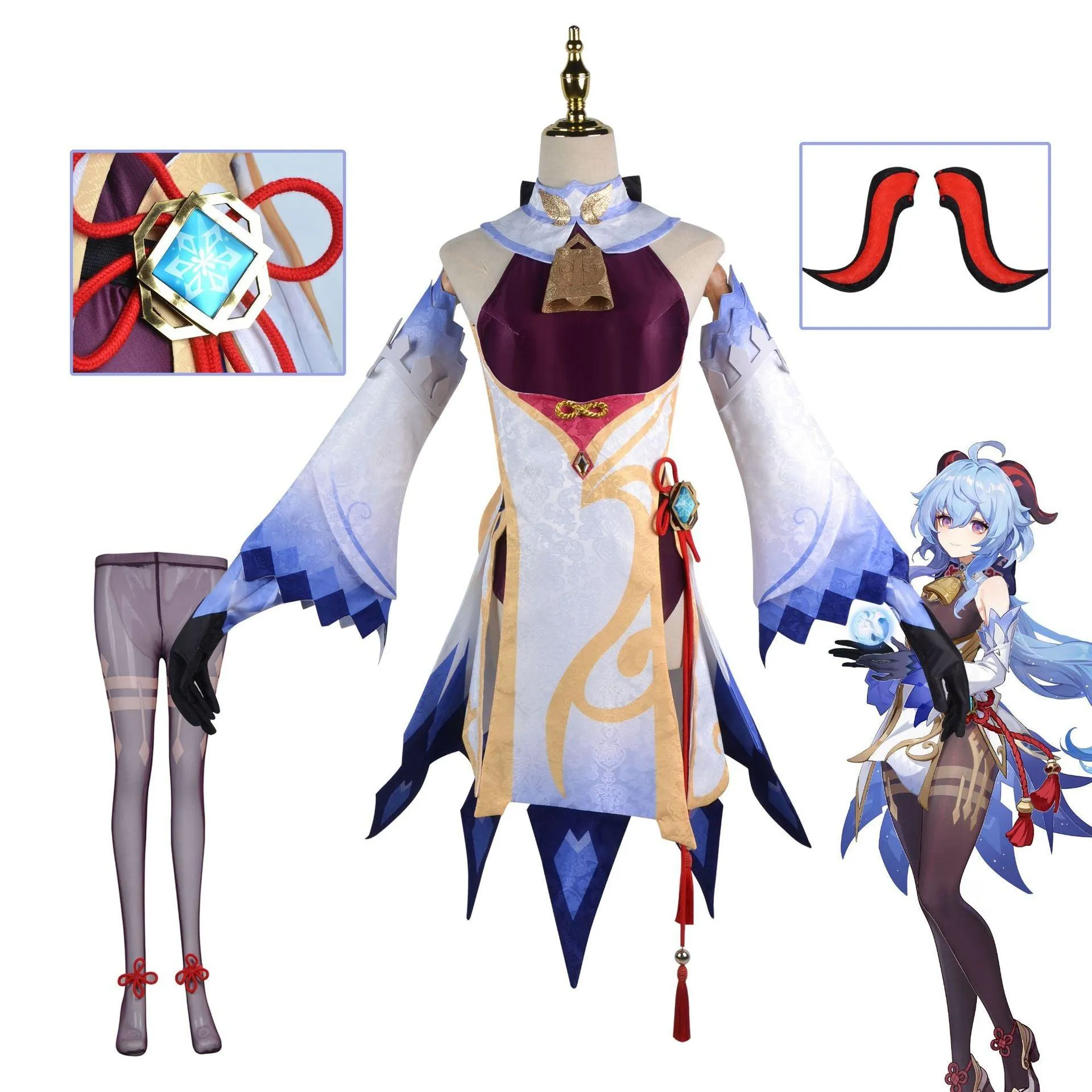 Game Genshin Impact GanYu Jumpsuit Outfits Cosplay Costume