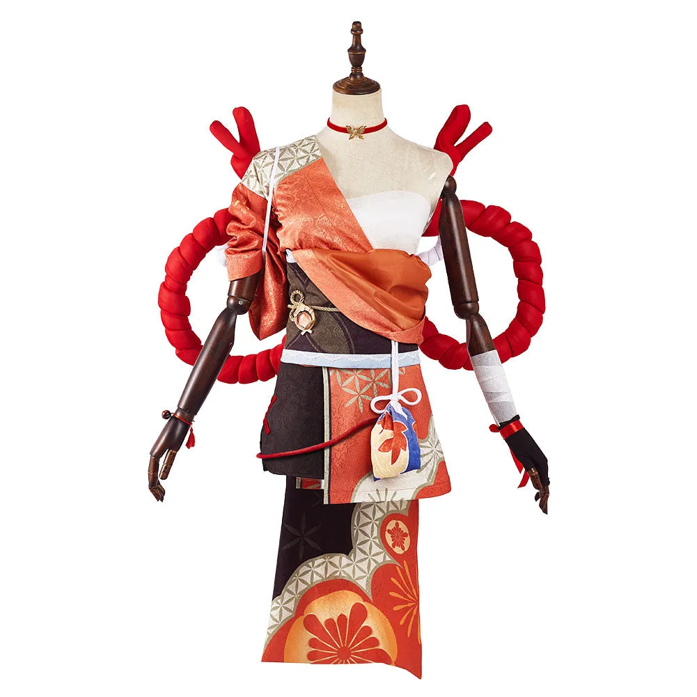 Genshin Impact Yoimiya Cosplay Costume Outfits Halloween Carnival Suit