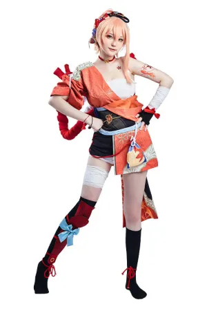 Genshin Impact Yoimiya Cosplay Costume Outfits Halloween Carnival Suit