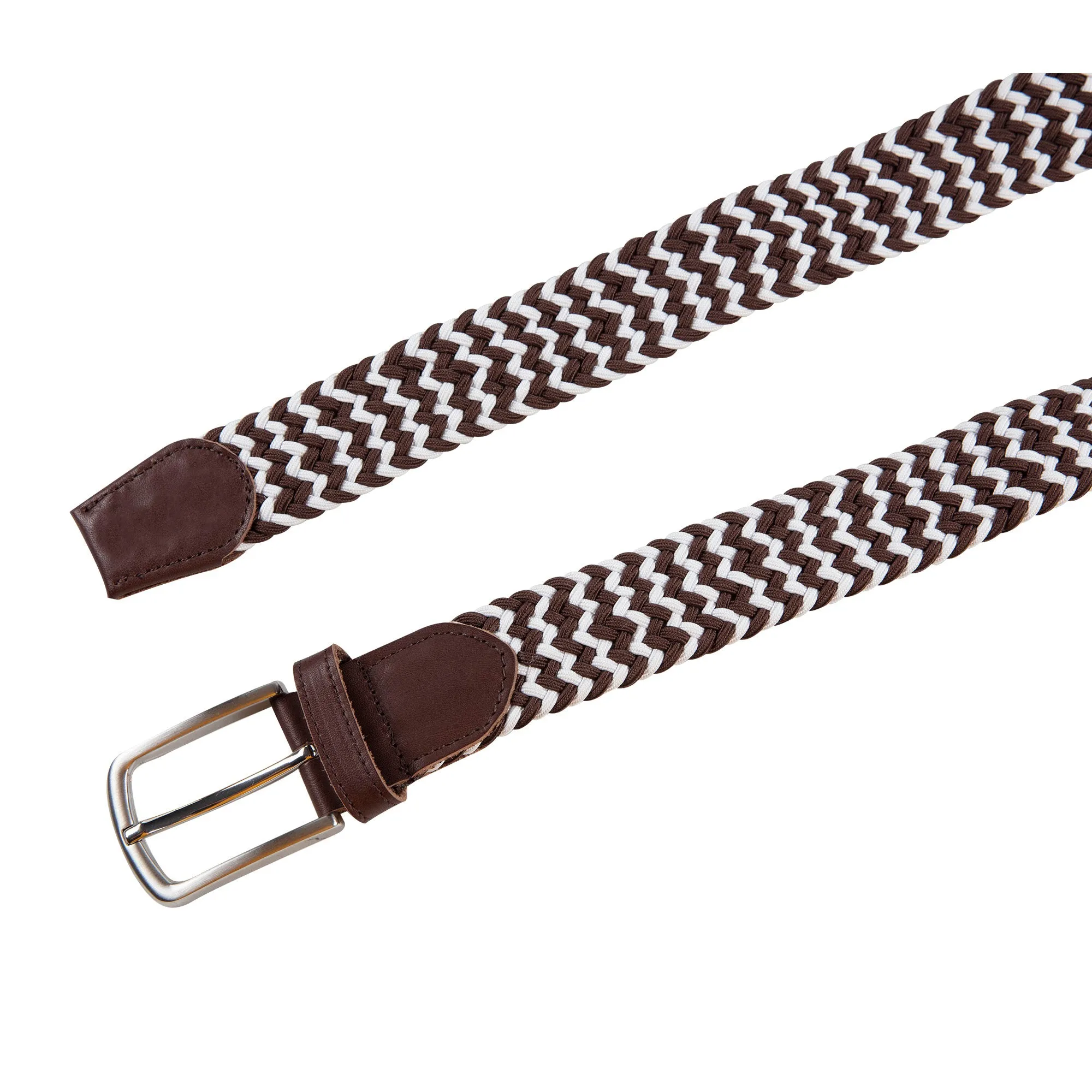 Genuine Leather Braided Flexible Detailed Elastic Belt X-Small/Small/Medium/Large/X-Large/XX-Large