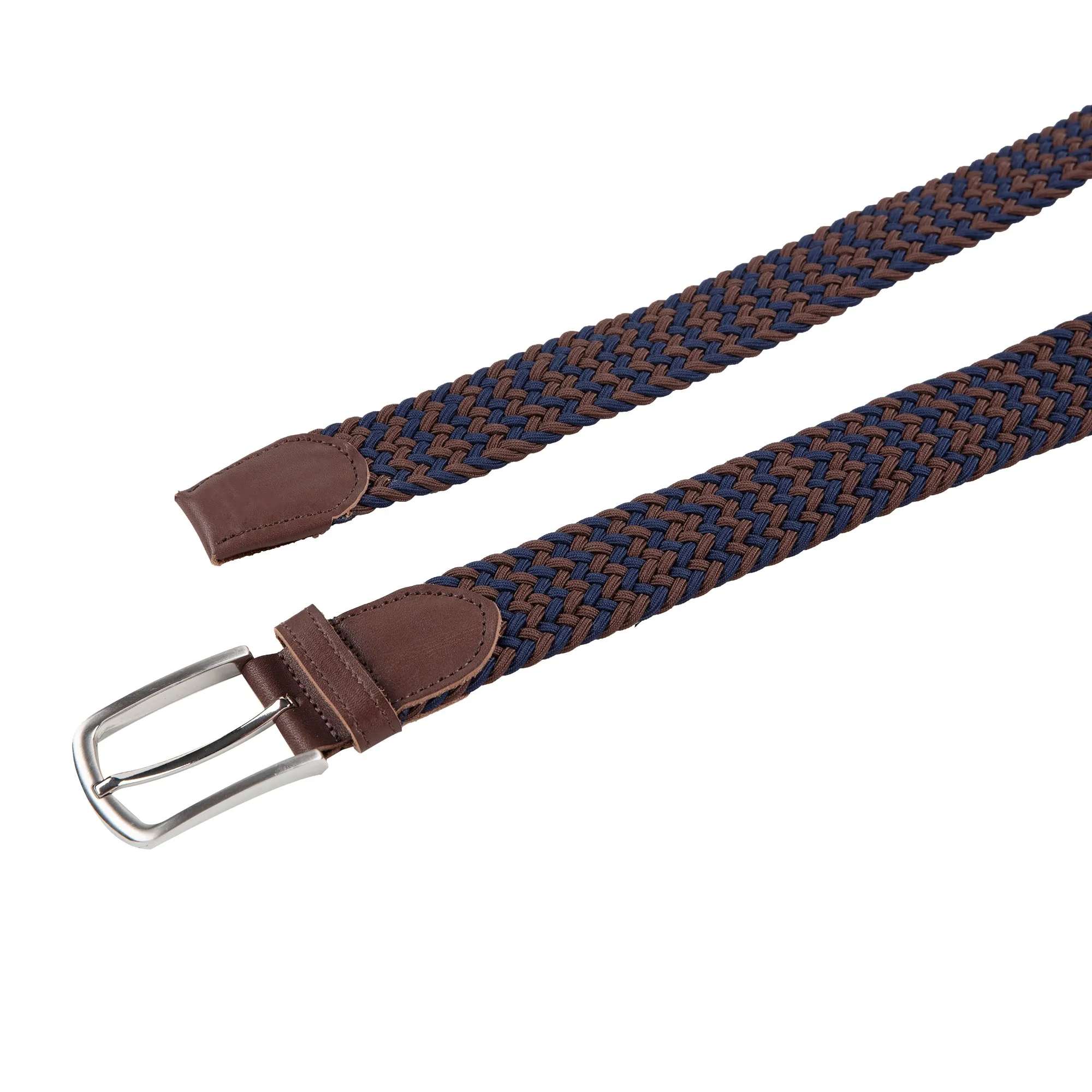 Genuine Leather Braided Flexible Detailed Elastic Belt X-Small/Small/Medium/Large/X-Large/XX-Large