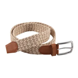 Genuine Leather Braided Flexible Detailed Elastic Belt X-Small/Small/Medium/Large/X-Large/XX-Large