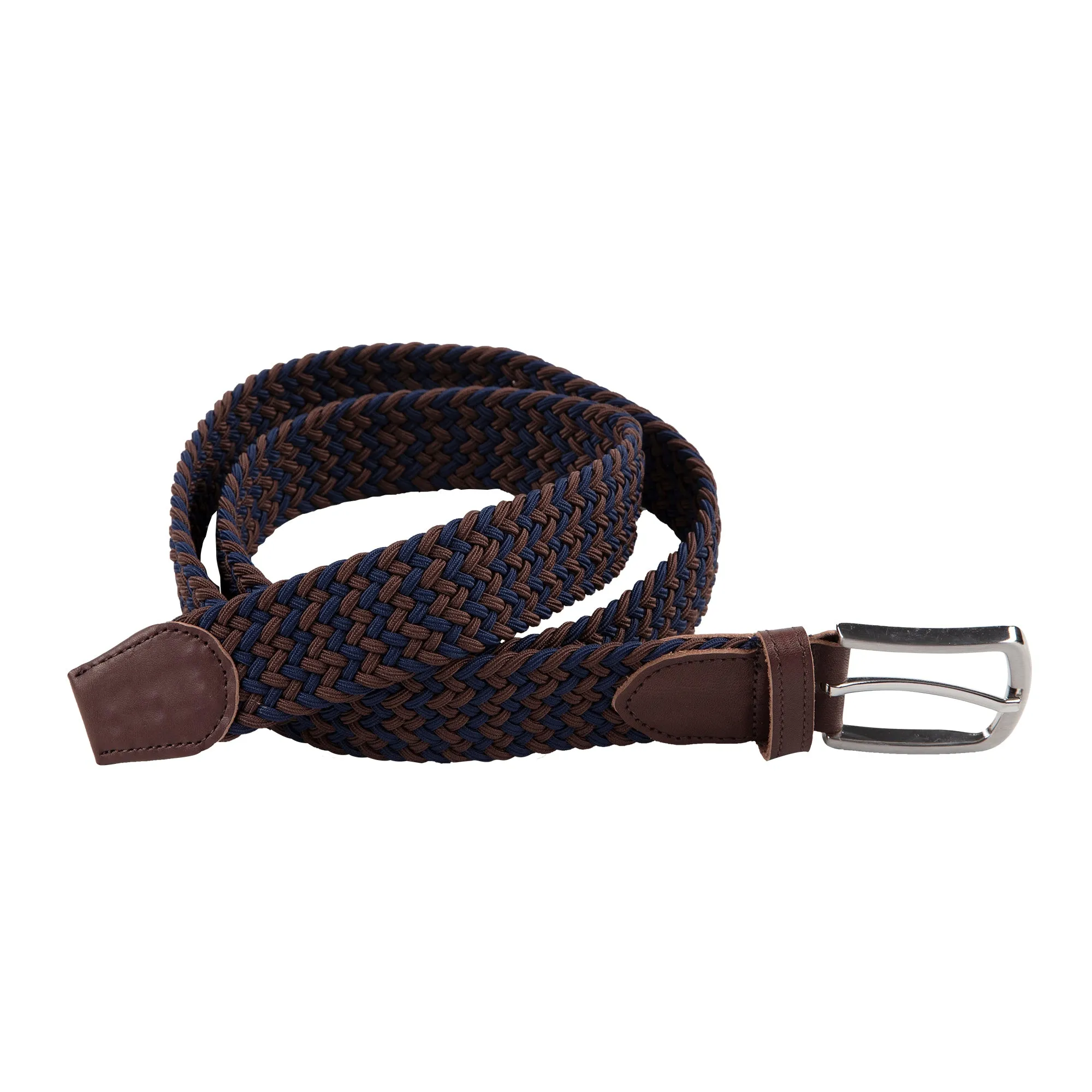 Genuine Leather Braided Flexible Detailed Elastic Belt X-Small/Small/Medium/Large/X-Large/XX-Large