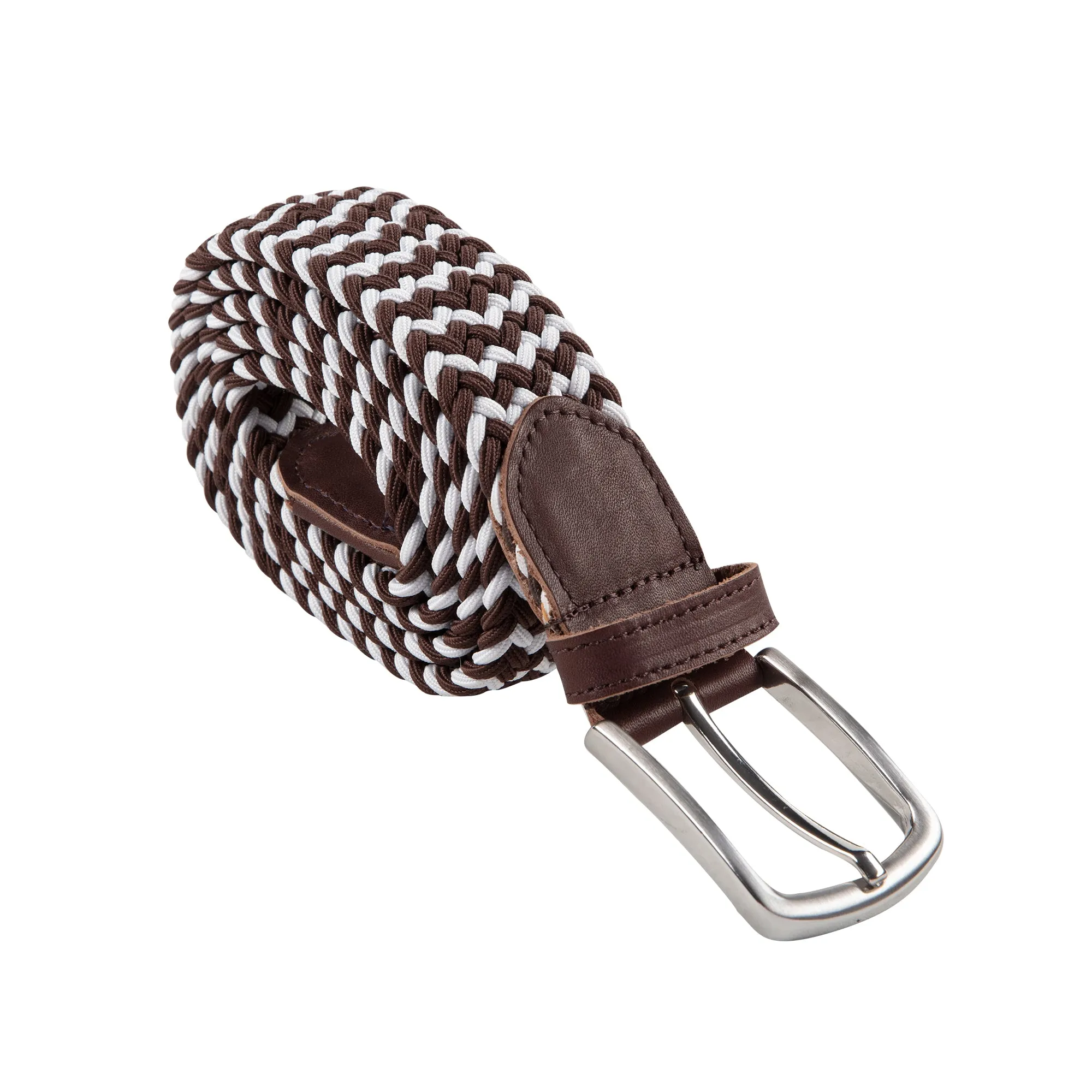 Genuine Leather Braided Flexible Detailed Elastic Belt X-Small/Small/Medium/Large/X-Large/XX-Large