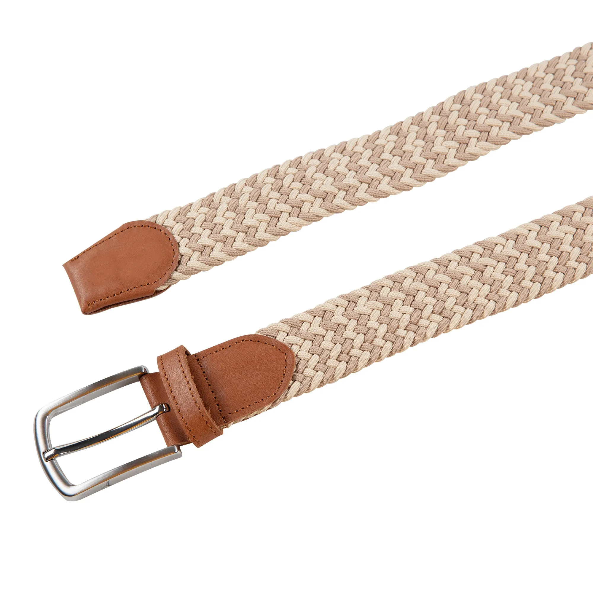 Genuine Leather Braided Flexible Detailed Elastic Belt X-Small/Small/Medium/Large/X-Large/XX-Large