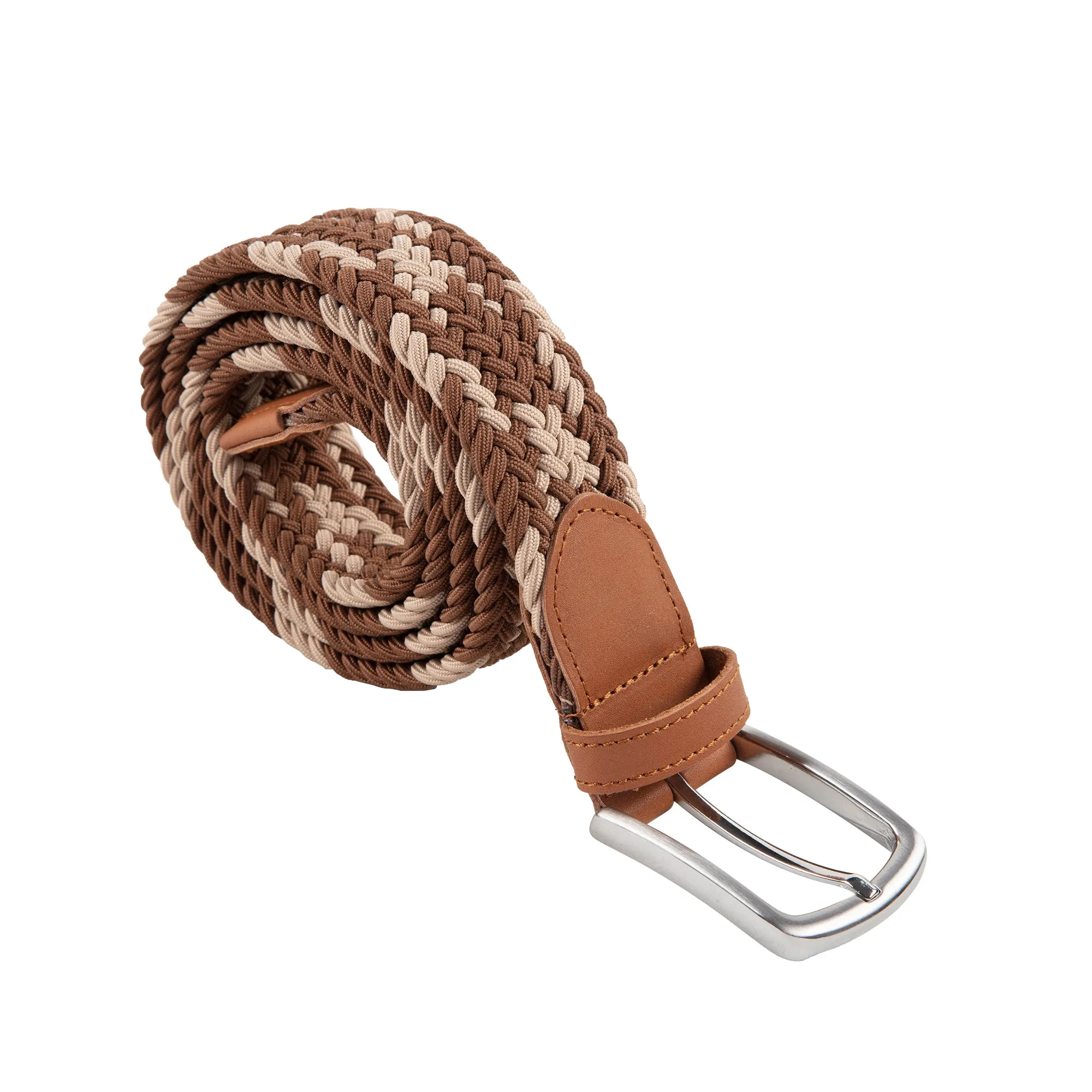 Genuine Leather Braided Flexible Detailed Elastic Belt X-Small/Small/Medium/Large/X-Large/XX-Large