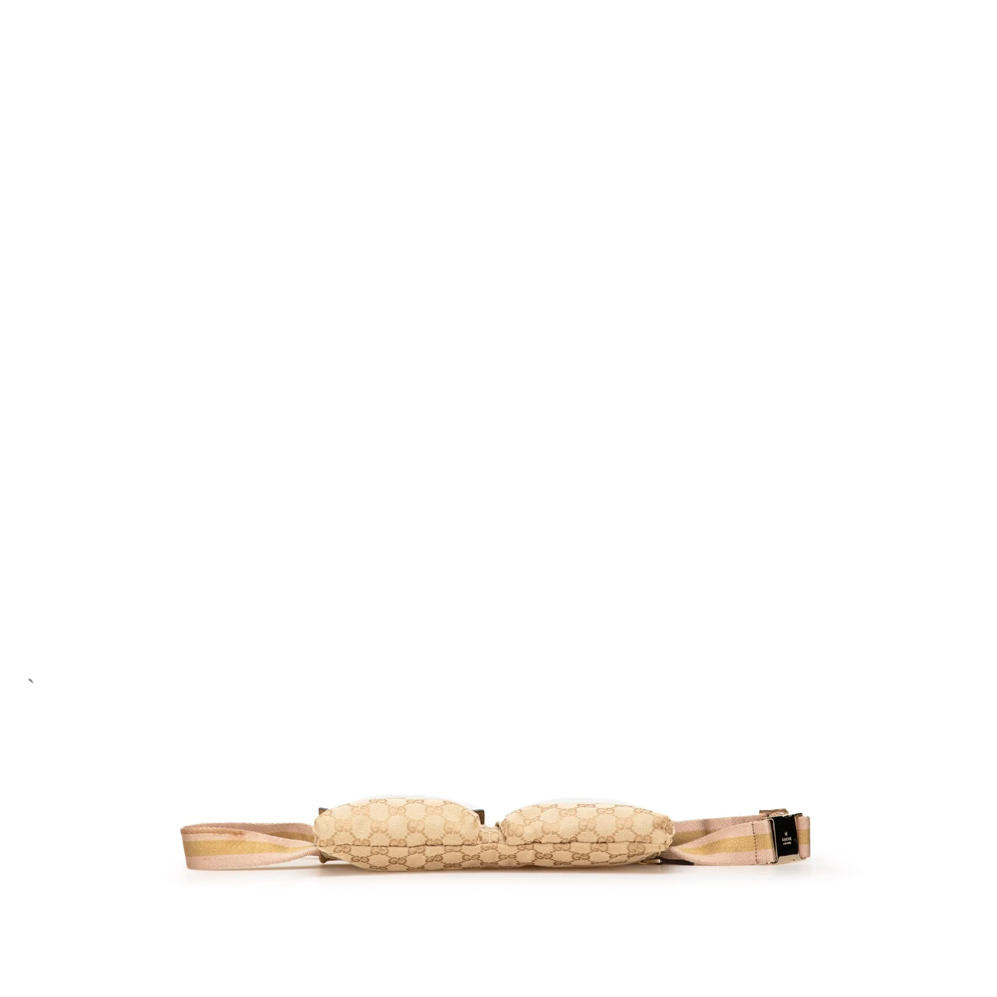 GG Canvas Web Double Pocket Belt Bag