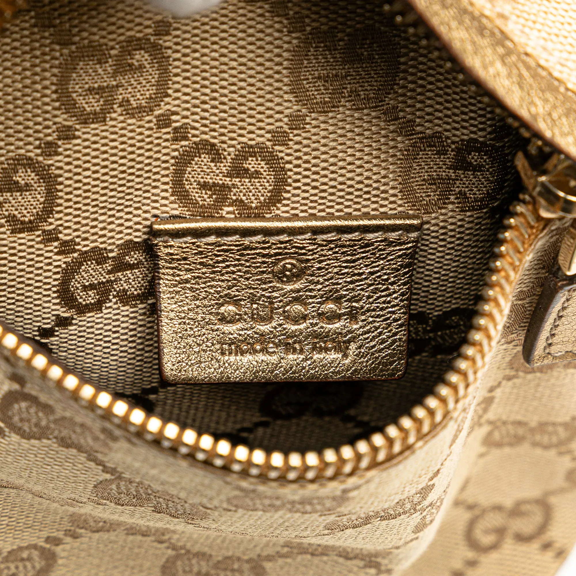 GG Canvas Web Double Pocket Belt Bag