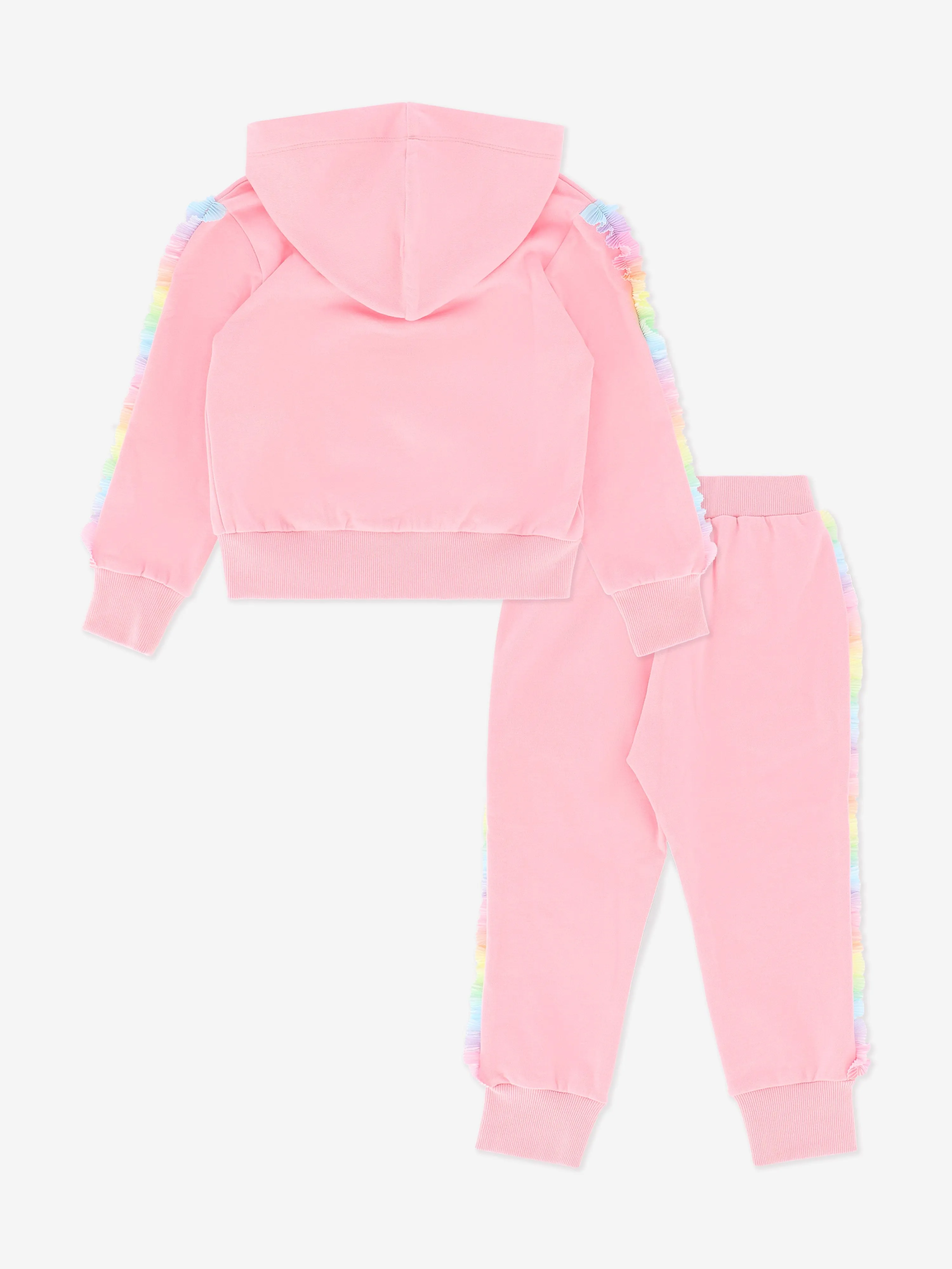 Girls Estella Rainbow Trim Tracksuit in Pink