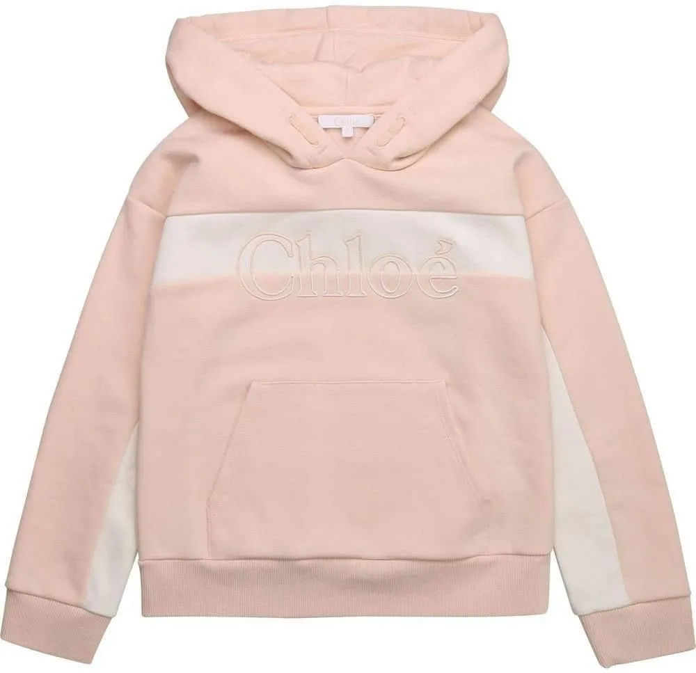 Girls Pale Pink Hooded Sweatshirt
