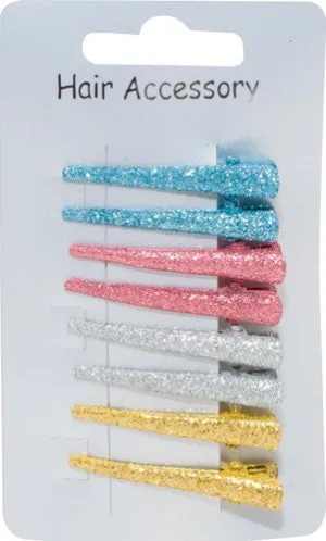 Glitter Beak Clips - Card of 8