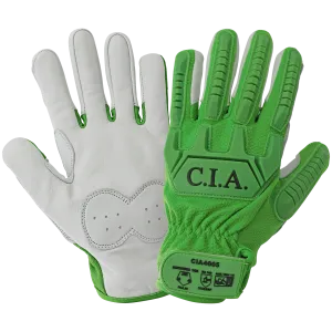 Global Glove & Safety CIA4005 Mechanics Style Gloves, Premium Leather Palm, Cut A5