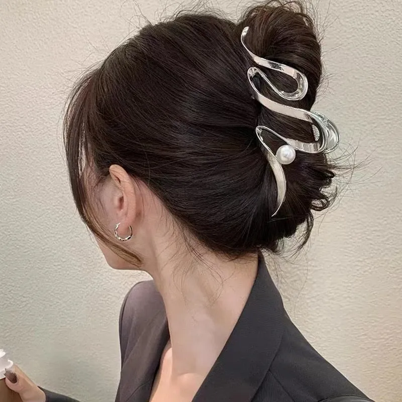 Gold S-Shaped Hairpin Set