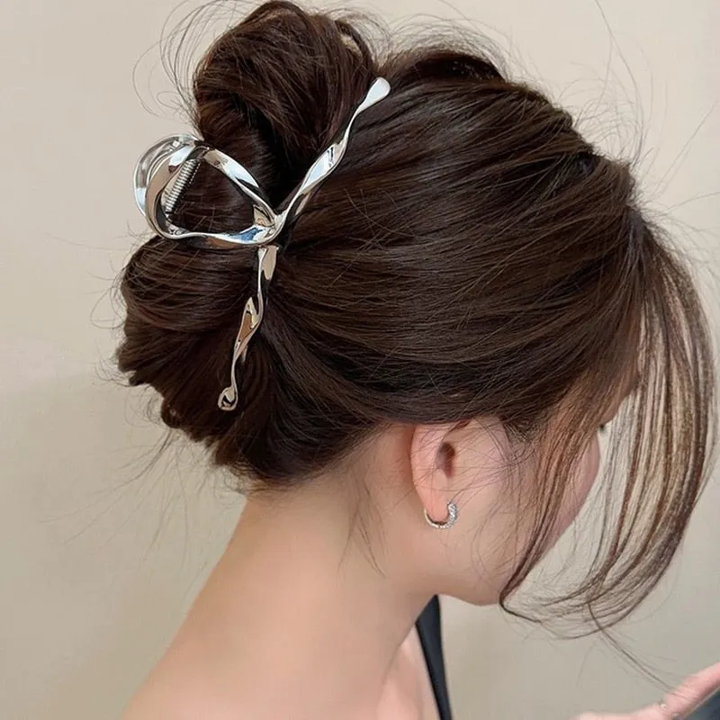 Gold S-Shaped Hairpin Set