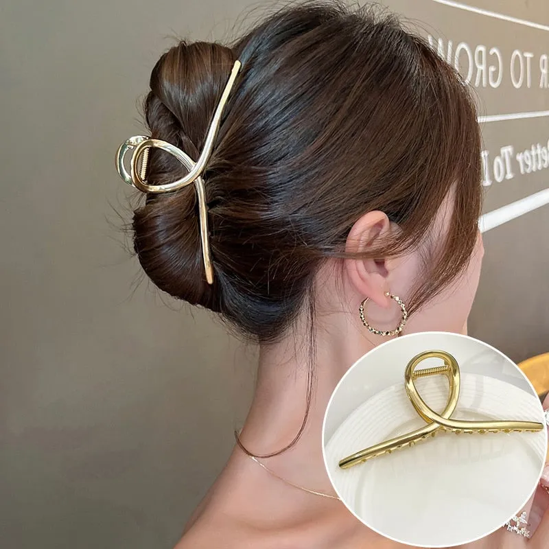 Gold S-Shaped Hairpin Set